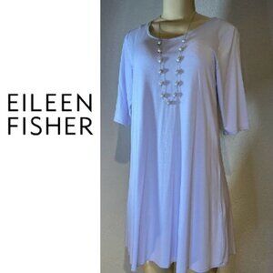 🎩🗝️ NWT $138 Eileen Fisher Lavender Tunic Top - Short-sleeved XXS